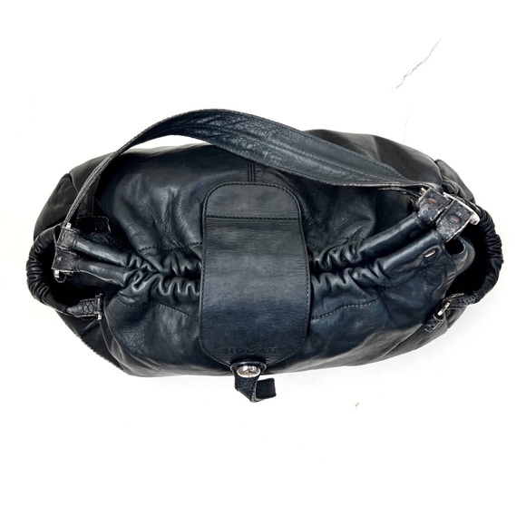 Hogan PM 15 Black Leather Side Pockets Bag - Picture 8 of 16